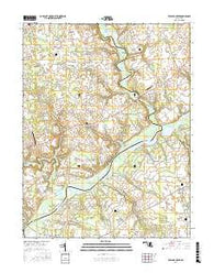 Fowling Creek Maryland Current topographic map, 1:24000 scale, 7.5 X 7.5 Minute, Year 2017
