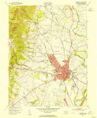 Frederick Maryland Historical topographic map, 1:24000 scale, 7.5 X 7.5 Minute, Year 1953