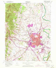 Frederick Maryland Historical topographic map, 1:24000 scale, 7.5 X 7.5 Minute, Year 1953