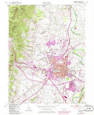 Frederick Maryland Historical topographic map, 1:24000 scale, 7.5 X 7.5 Minute, Year 1953