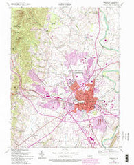 Frederick Maryland Historical topographic map, 1:24000 scale, 7.5 X 7.5 Minute, Year 1953