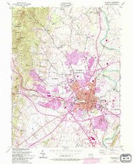 Frederick Maryland Historical topographic map, 1:24000 scale, 7.5 X 7.5 Minute, Year 1953