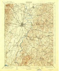 Frederick Maryland Historical topographic map, 1:62500 scale, 15 X 15 Minute, Year 1909