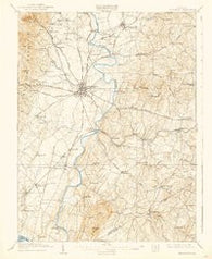 Frederick Maryland Historical topographic map, 1:62500 scale, 15 X 15 Minute, Year 1909