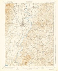 Frederick Maryland Historical topographic map, 1:62500 scale, 15 X 15 Minute, Year 1909