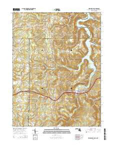 Friendsville Maryland Historical topographic map, 1:24000 scale, 7.5 X 7.5 Minute, Year 2014