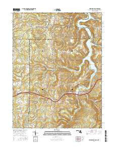 Friendsville Maryland Current topographic map, 1:24000 scale, 7.5 X 7.5 Minute, Year 2016