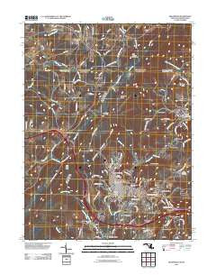 Frostburg Maryland Historical topographic map, 1:24000 scale, 7.5 X 7.5 Minute, Year 2011