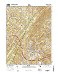 Frostburg Maryland Current topographic map, 1:24000 scale, 7.5 X 7.5 Minute, Year 2016