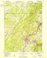 Frostburg Maryland Historical topographic map, 1:24000 scale, 7.5 X 7.5 Minute, Year 1951