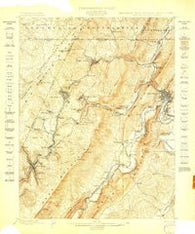 Frostburg Maryland Historical topographic map, 1:62500 scale, 15 X 15 Minute, Year 1898