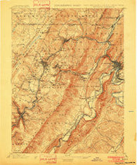 Frostburg Maryland Historical topographic map, 1:62500 scale, 15 X 15 Minute, Year 1901