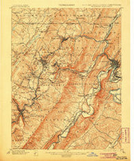 Frostburg Maryland Historical topographic map, 1:62500 scale, 15 X 15 Minute, Year 1901
