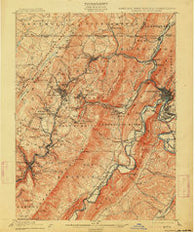 Frostburg Maryland Historical topographic map, 1:62500 scale, 15 X 15 Minute, Year 1908