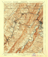 Frostburg Maryland Historical topographic map, 1:62500 scale, 15 X 15 Minute, Year 1908