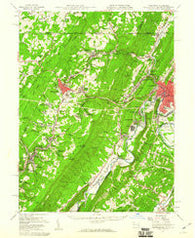 Frostburg Maryland Historical topographic map, 1:62500 scale, 15 X 15 Minute, Year 1950