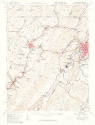 Frostburg Maryland Historical topographic map, 1:62500 scale, 15 X 15 Minute, Year 1950