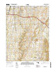 Funkstown Maryland Current topographic map, 1:24000 scale, 7.5 X 7.5 Minute, Year 2014
