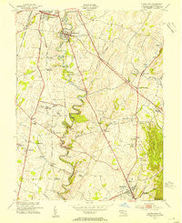 Funkstown Maryland Historical topographic map, 1:24000 scale, 7.5 X 7.5 Minute, Year 1953
