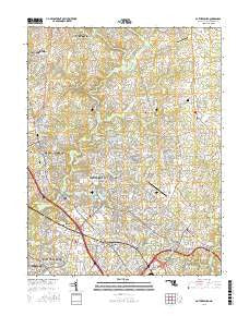Gaithersburg Maryland Current topographic map, 1:24000 scale, 7.5 X 7.5 Minute, Year 2016