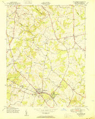 Gaithersburg Maryland Historical topographic map, 1:24000 scale, 7.5 X 7.5 Minute, Year 1950