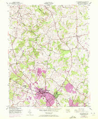 Gaithersburg Maryland Historical topographic map, 1:24000 scale, 7.5 X 7.5 Minute, Year 1945