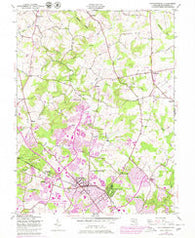 Gaithersburg Maryland Historical topographic map, 1:24000 scale, 7.5 X 7.5 Minute, Year 1945