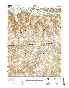 Galena Maryland Current topographic map, 1:24000 scale, 7.5 X 7.5 Minute, Year 2017
