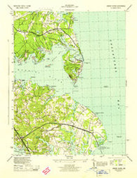 Gibson Island Maryland Historical topographic map, 1:31680 scale, 7.5 X 7.5 Minute, Year 1944