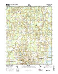 Girdletree Maryland Current topographic map, 1:24000 scale, 7.5 X 7.5 Minute, Year 2016
