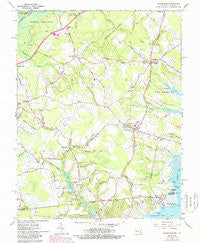 Girdletree Maryland Historical topographic map, 1:24000 scale, 7.5 X 7.5 Minute, Year 1966