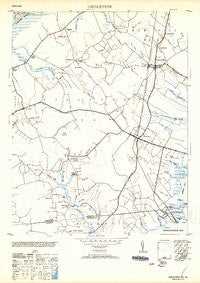 Girdletree Maryland Historical topographic map, 1:24000 scale, 7.5 X 7.5 Minute, Year 1953