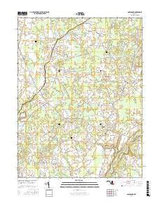 Goldsboro Maryland Current topographic map, 1:24000 scale, 7.5 X 7.5 Minute, Year 2017