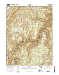 Gorman Maryland Current topographic map, 1:24000 scale, 7.5 X 7.5 Minute, Year 2016