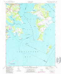Gunpowder Neck Maryland Historical topographic map, 1:24000 scale, 7.5 X 7.5 Minute, Year 1949