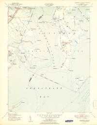 Gunpowder Neck Maryland Historical topographic map, 1:24000 scale, 7.5 X 7.5 Minute, Year 1951