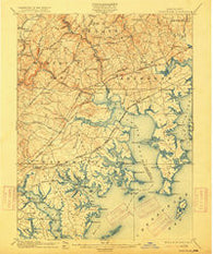 Gunpowder Maryland Historical topographic map, 1:62500 scale, 15 X 15 Minute, Year 1901
