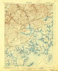 Gunpowder Maryland Historical topographic map, 1:62500 scale, 15 X 15 Minute, Year 1901