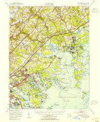 Gunpowder Maryland Historical topographic map, 1:62500 scale, 15 X 15 Minute, Year 1949