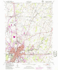 Hagerstown Maryland Historical topographic map, 1:24000 scale, 7.5 X 7.5 Minute, Year 1953