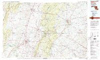 Hagerstown Maryland Historical topographic map, 1:100000 scale, 30 X 60 Minute, Year 1983