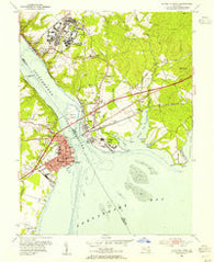 Havre De Grace Maryland Historical topographic map, 1:24000 scale, 7.5 X 7.5 Minute, Year 1953