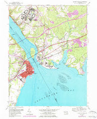Havre De Grace Maryland Historical topographic map, 1:24000 scale, 7.5 X 7.5 Minute, Year 1953
