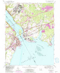 Havre De Grace Maryland Historical topographic map, 1:24000 scale, 7.5 X 7.5 Minute, Year 1953