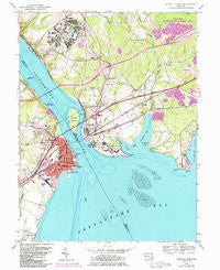 Havre De Grace Maryland Historical topographic map, 1:24000 scale, 7.5 X 7.5 Minute, Year 1953