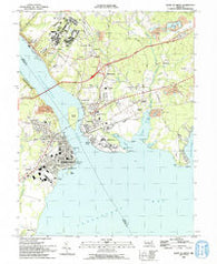 Havre De Grace Maryland Historical topographic map, 1:24000 scale, 7.5 X 7.5 Minute, Year 1992