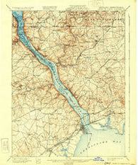 Havre De Grace Maryland Historical topographic map, 1:62500 scale, 15 X 15 Minute, Year 1900