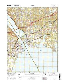 Havre De Grace Maryland Current topographic map, 1:24000 scale, 7.5 X 7.5 Minute, Year 2016