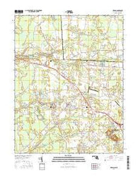 Hebron Maryland Current topographic map, 1:24000 scale, 7.5 X 7.5 Minute, Year 2016