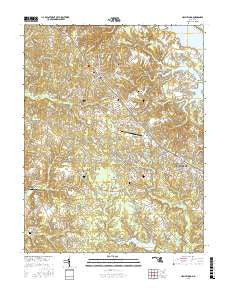 Hollywood Maryland Current topographic map, 1:24000 scale, 7.5 X 7.5 Minute, Year 2016